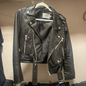 Deadwood leather moto jacket